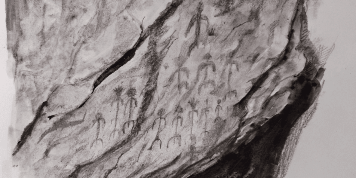 Monfrague Panel Neolithic rock art painting