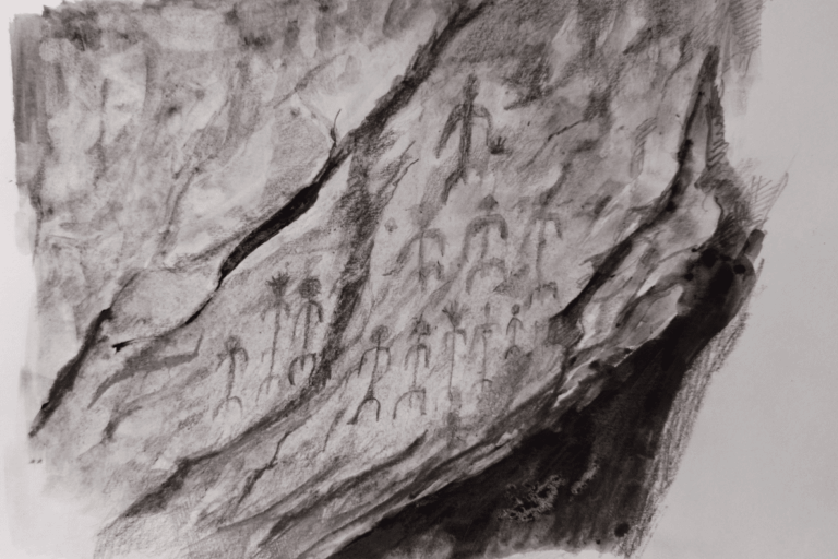 Monfrague Panel Neolithic rock art painting
